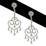 2.44 Ct TW Diamond Chandelier Earrings in 18Kt White Gold